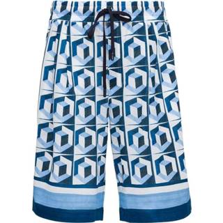 👉 Bermuda male blauw Shorts with Majolica Print