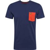 👉 Shirt XL male blauw Contrast Pocket T-shirt