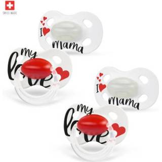 👉 Silicoon wit jongens baby's rood Medela Baby Dag & Night vanaf 18 maanden DUO Sig nature 4 stuks in wit,