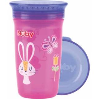 👉 Tuit beker meisjes roze Nûby 360° Tritan tuitbeker WONDER CUP 300 ml in 5414959046548