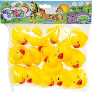 👉 Badeendje geel One Size 15x Badeend badspeelgoed 4.5 cm - Speelgoed Badspeeltjes Badeendjes 8720276683999