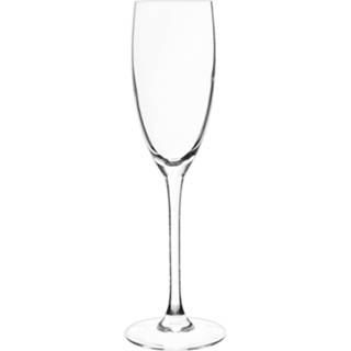 👉 Champagneglas glas One Size transparant 12x Stuks champagneglazen van 160 ml - Glazen op voet voor Champagne/bubbels of Cava 8720276956208