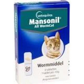 👉 Mannen 4 tabletten Mansonil All Worm Katten 4007221033424