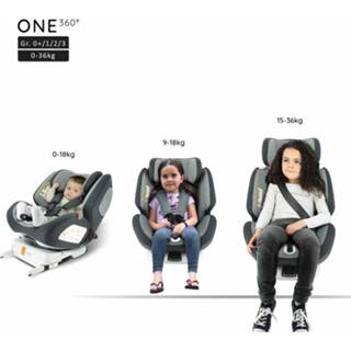 👉 Autostoel grijs plastic One Size Isofix 360° - draaibaar groep 0/1/2/3 3507460123609