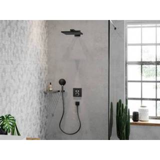 👉 Handdouche s zwart chroom kunststof Hansgrohe Raindance Select PowderRain met 3 straalsoorten, geborsteld zwart/chroom