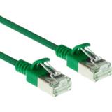 👉 Patch kabel groen ACT CAT6A U/FTP LSZH Datacenter Slimline 8716065442175