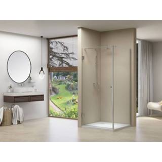 👉 Douchecabine chroom helder Van Rijn ST01 100x90cm 7434218533587