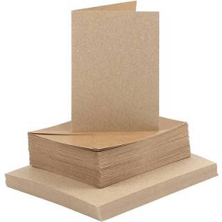 👉 Envelop naturel Creotime Kaarten & Enveloppen Kraft 10,5x15cm 50 sets 5712854111850