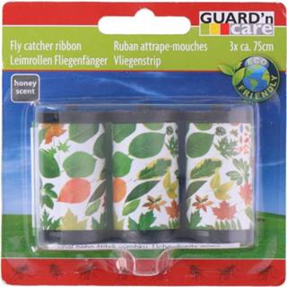 👉 Vliegenvanger One Size meerkleurig 3x plakstrips met honing 75 cm - Insectenbestrijding Vliegenstrips/insectenstrips 8720147169515