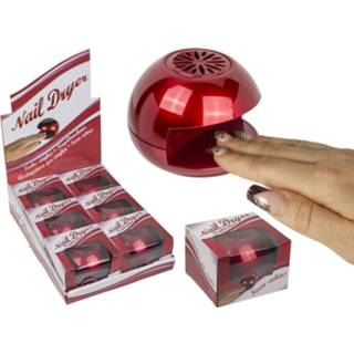 👉 Nagellak One Size rood mannen droger 10 x 7 cm gadgets - Manicure drogers Nageldroger voor mee op reis 8720276639781