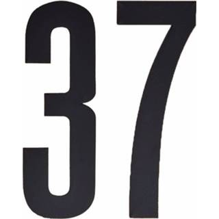 👉 Naamsticker zwart cijfer 37