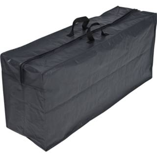 👉 Tuinkussen grijs 3x opberghoezen/tassen 128 cm