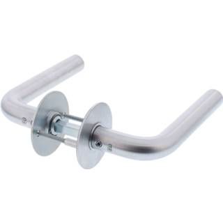 👉 Deurkruk P+E L-model op ronde rozet 9mm stift 8718419421010