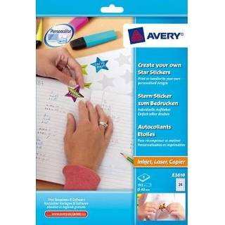 👉 Etiket wit One Size GeenKleur Avery ILK 40mm ster 8 vel 24 etiketten per 4004182964330