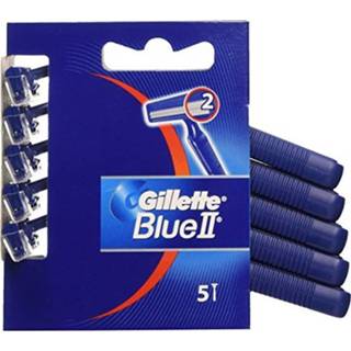 👉 Blauw One Size no color Gillette Blue II - 5 stuks Wegwerpscheermesjes 3014260201753