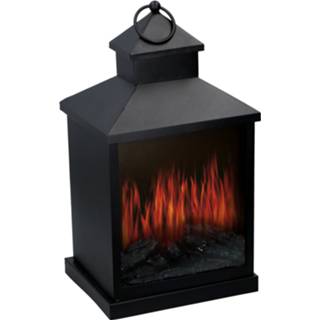 👉 Lantaarn One Size zwart Haardlamp - 36 cm 8711252092003