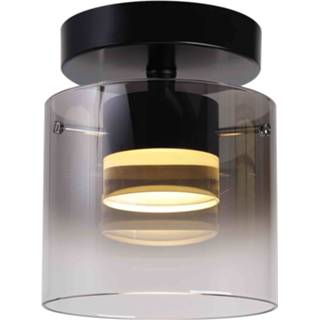 👉 Plafondlamp zwart metaal Highlight Salerno 1 Lichts Ø 16 Cm 8718379038501