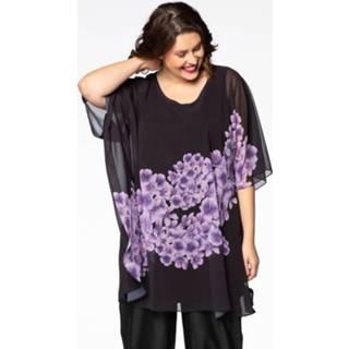 👉 Zwart vrouwen s |m | Silky Touch Kaftan BLOSSOM 42/44 black