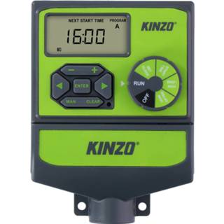 👉 Draaiknop One Size groen Kinzo Garden multibewateringssysteem - 4/6/8 irrigatiestations 8711252148243