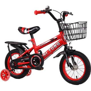 👉 Kinderfiets kinderen 12inch / 16inch 2 wielen met pedaal knipperende Guar voor beginners Rider training leeftijden 3-7