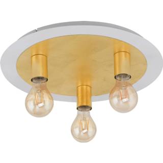 👉 Plafondlamp warmwit goud a+ metaal LED Passano 3-lamps