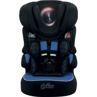 👉 Autostoel plastic One Size multi-blauw groep 1/2/3 - Beline Captain America 3507460154931