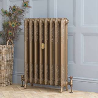 👉 Gietijzeren radiator goud 51cm Hoog Gebrand | Kies de Breedte Charlotte 5051752979651