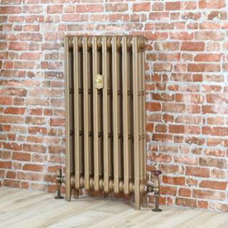 👉 Gietijzeren radiator goud 66cm Hoog Gebrand | Kies de Breedte Mercury 5051752990014