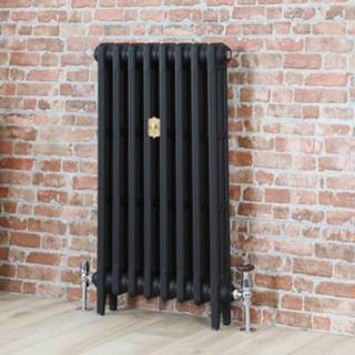 👉 Gietijzeren radiator zwart 66cm Hoog Leisteen | Kies de Breedte Mercury 5051752992230