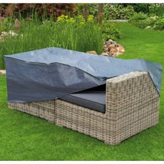 Loungebank One Size grijs 2-zits afdekhoes/beschermhoes 90 x 170 60 cm - Afdekhoezen/beschermhoezen Tuinmeubelhoes Loungebankbescherming Tuin fauteuils beschermen 8720147528695