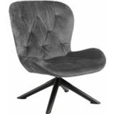 👉 Fauteuil zitting van polyester grijs Bendt 'Olle' Velvet, kleur Dark Grey 5713941113450