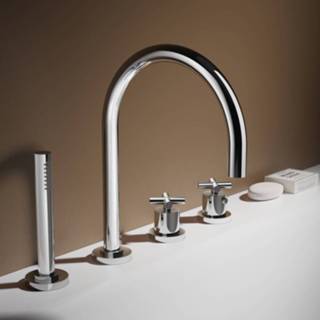 👉 Chroom Hotbath Chap C063 thermostatische badrandcombinatie met uitloop 8718924071960