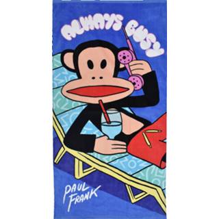 👉 Strandlaken blauw donkerblauw katoen One Size Paul Frank Always Busy 140 x 70 cm 5204679193369