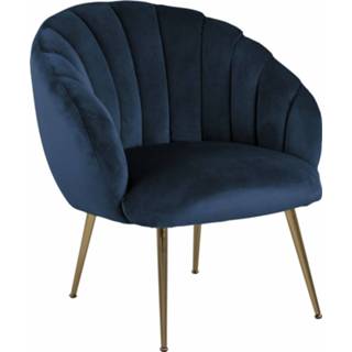 👉 Fauteuil blauw metaal geborsteld chroom metalen frame stof vic Haart 5713941144225