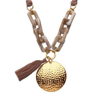 👉 Beige metaal vrouwen Ketting KLiNGEL 4055706468964