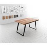 👉 Eettafel DELIFE Classic-Edge 140x90 sheesham natuur frame schuin 4251487147061