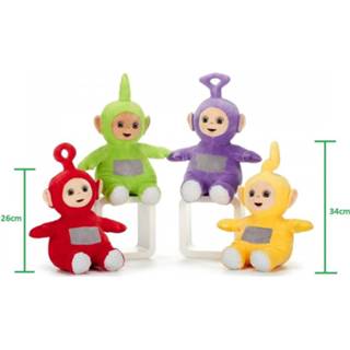 👉 Knuffel groen pluche kinderen Teletubbies speelgoed Dipsy 34 cm
