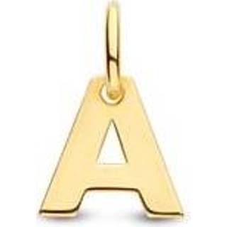 👉 Hanger goud active Letter A in massief 14 Karaat