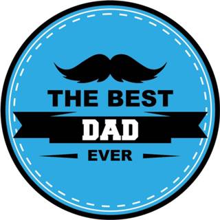 👉 Bierviltje blauw 15x stuks Vaderdag bierviltjes the best dad ever onderzetters