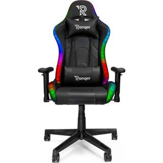 👉 Game stoel gaming stoelen zwart Ranqer Aura gamestoel RGB / LED 8720598690019