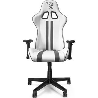 👉 Game stoel kunstleer wit gaming stoelen grijs Ranqer Felix gamestoel / 8720598690071