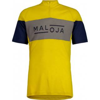 👉 Fiets shirt XL mannen oranje geel Maloja - BergkieferM. Fietsshirt maat XL, geel/oranje 4048852508356