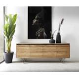 👉 Dressoir DELIFE Stonegrace 200x45 cm acacia natuur 4 deuren 4251487189443