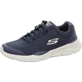 👉 Veterschoenen textiel vetersluiting blauw Skechers 194428008844