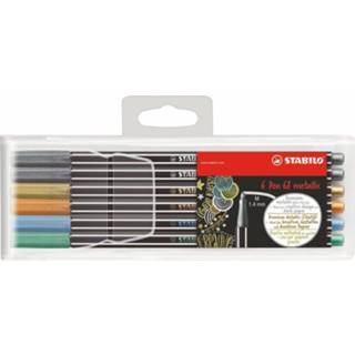👉 Viltstift One Size GeenKleur Viltstiften Stabilo pen 68 etui - 6 stuks Schrijfpen 4006381530309