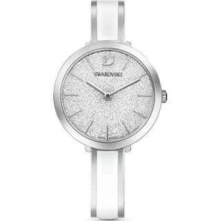 👉 Horloge zilverkleurig wit One Size no color Swarovski 5580537 Crystalline Delight zilverkleurig-wit 32 mm 9009655805375