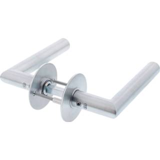 👉 Deurkruk P+E L-model haaks op ronde rozet 9mm 8718419421157