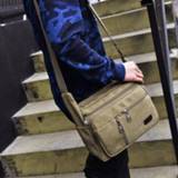 👉 Schoudertas canvas large bag men's casual multifunctional shoulder Multi-compartment capacity messenger