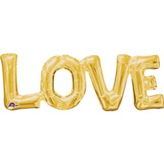 👉 Folieballon goud folie One Size Amscan Love 63 x 22 cm 26635337670