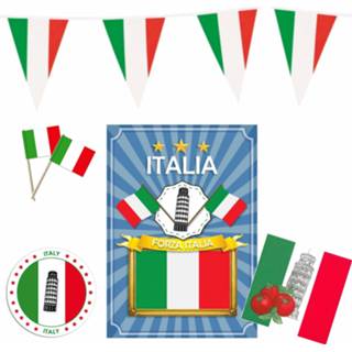 👉 Versiering pakket Feestartikelen vlag Italie 5-delig